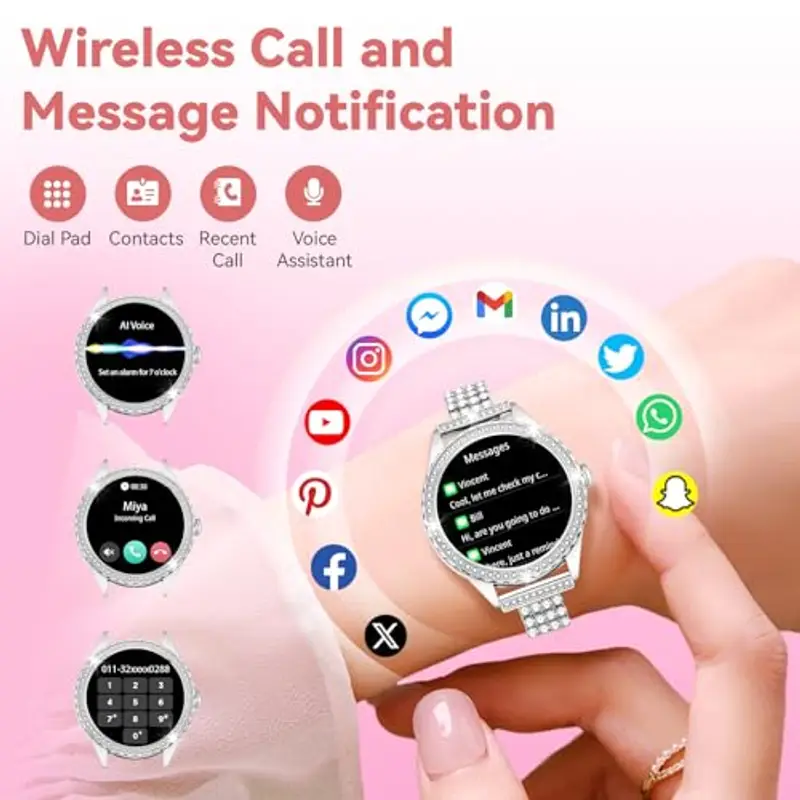 Homailida Smartwatch Donna Argento 1137400 miniatura 3