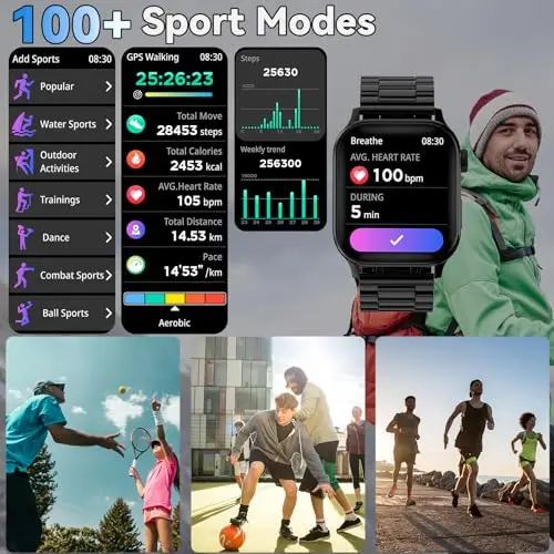 Homailida Smartwatch Uomo Rosa 2579888 miniatura 3