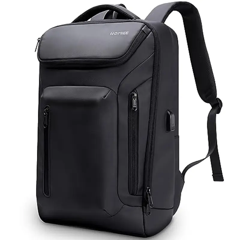 HOMIEE Zaino Antifurto Uomo Zaino Porta PC 15.6 Pollici Zainetto Scuola Ufficio Lavoro Affari Universita Impermeabile Zaini da Donna Uomo con Porta USB per Viaggio Viaggiare Aereo