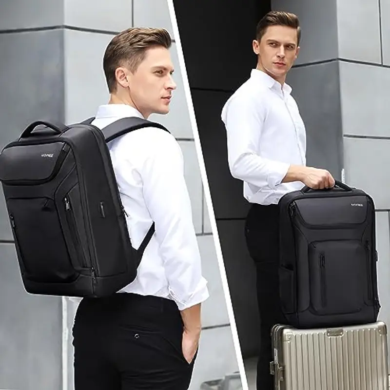 HOMIEE Zaino Antifurto Uomo Zaino Porta PC 15.6 Pollici Zainetto Scuola Ufficio Lavoro Affari Universita Impermeabile Zaini da Donna Uomo con Porta USB per Viaggio Viaggiare Aereo miniatura 2