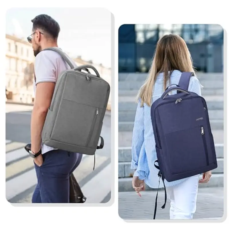 HOMIEE Zaino Uomo Lavoro 15.6 17.3 Pollici Zaini Porta PC per Laptop Computer Notebook Portatile con Caricatore USB Zainetto Scuola Borsa per Viaggio Ufficio Università Unisex miniatura 2
