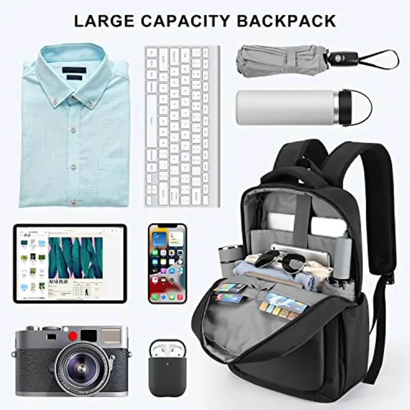 HOMIEE Zaino Uomo per PC Portatile, 15.6 Pollici, Antifurto Impermeabile, per Universita, Lavoro, Casual, Scuola, Viaggio miniatura 2