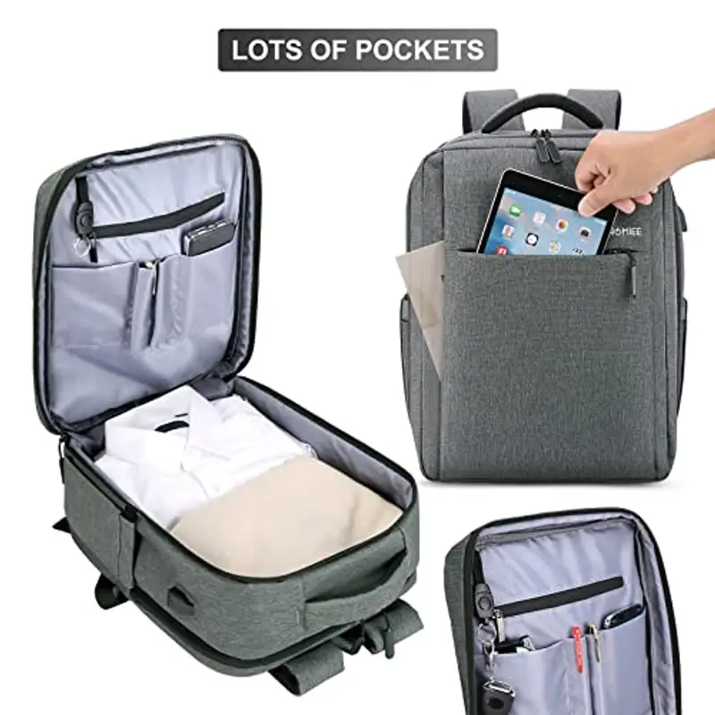HOMIEE Zaino Uomo Viaggio Aereo Bagaglio a Mano 40X30X20 per PC Portatile Zaino Porta PC 15.6 Pollici con Caricatore USB Zaino Ufficio Laptop Zaini Lavoro per Universita Scuola miniatura 2