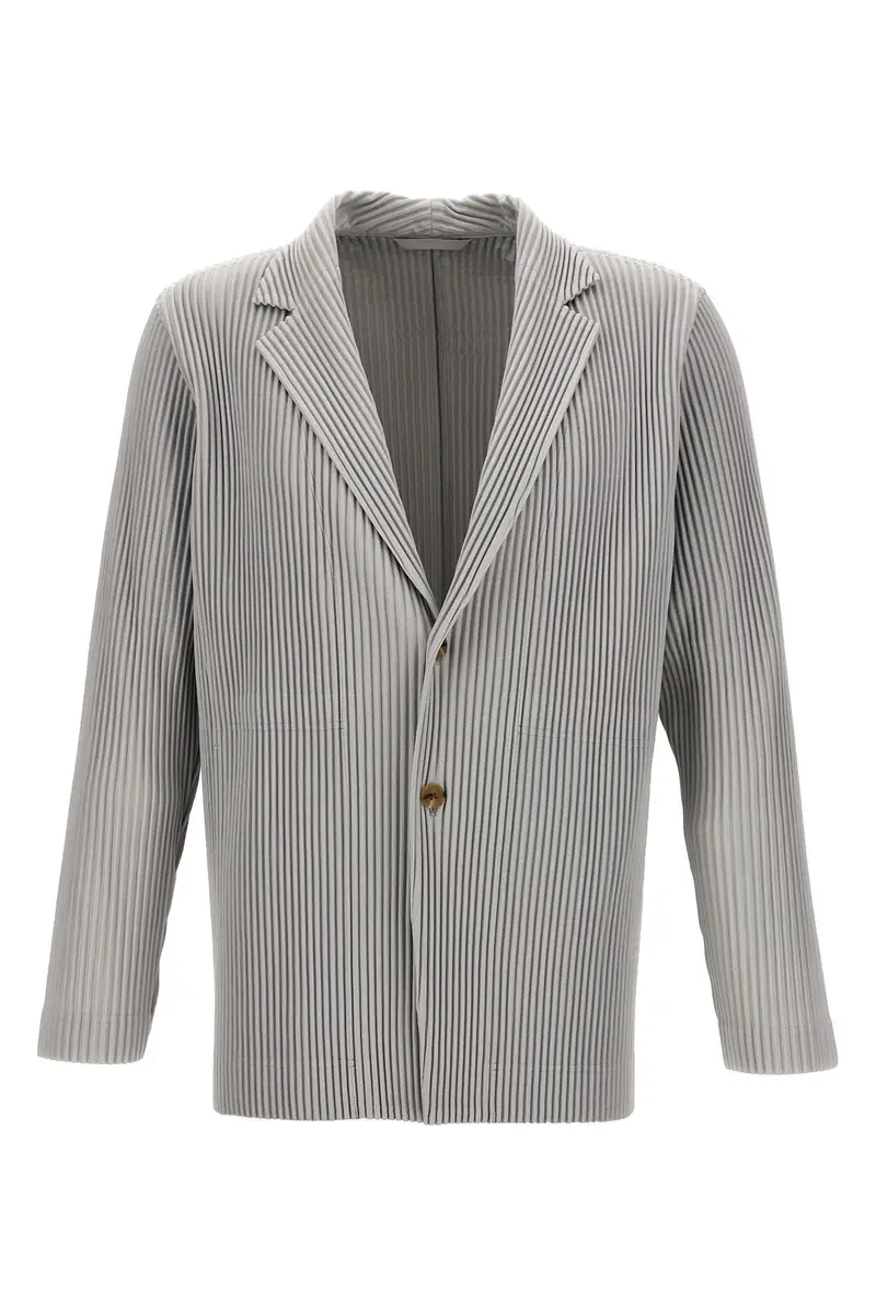 Blazer Monopetto Plissè Grigio