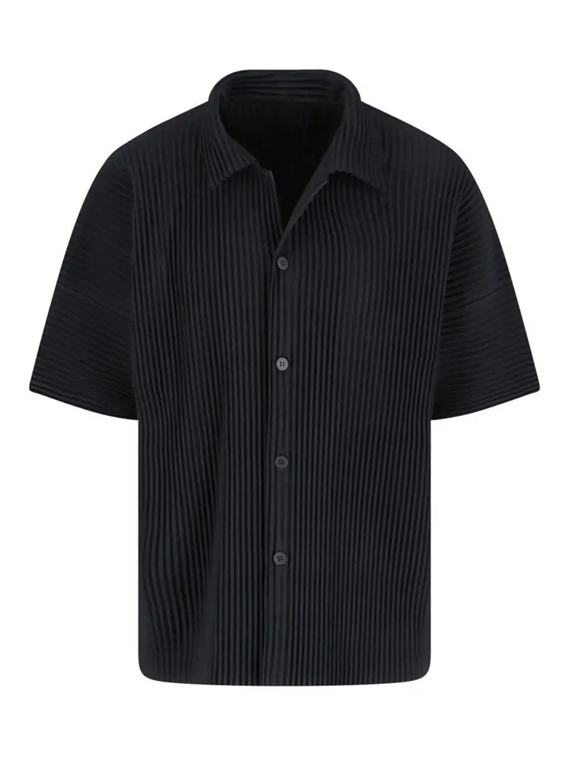 Camicia Plissettata Nero