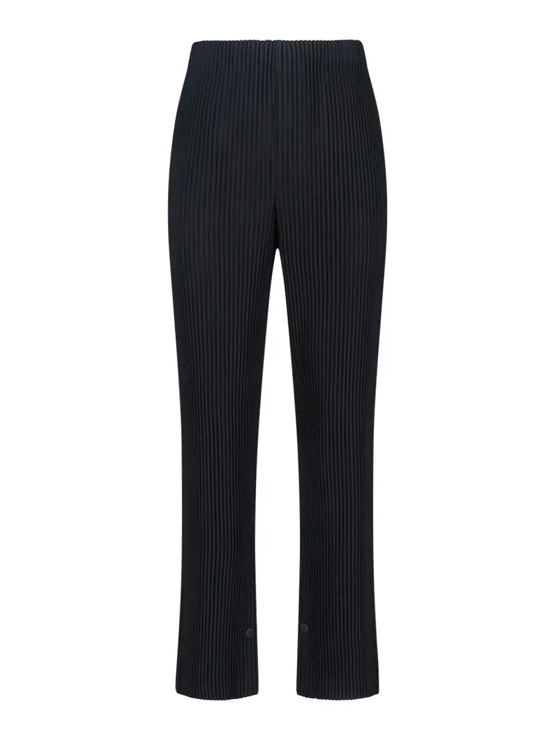 Pantaloni Plissettati Nero