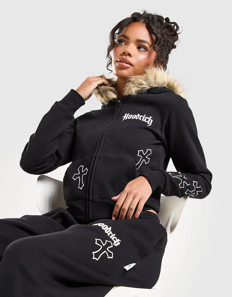 Felpa con Cappuccio Cinder Fur, grigio