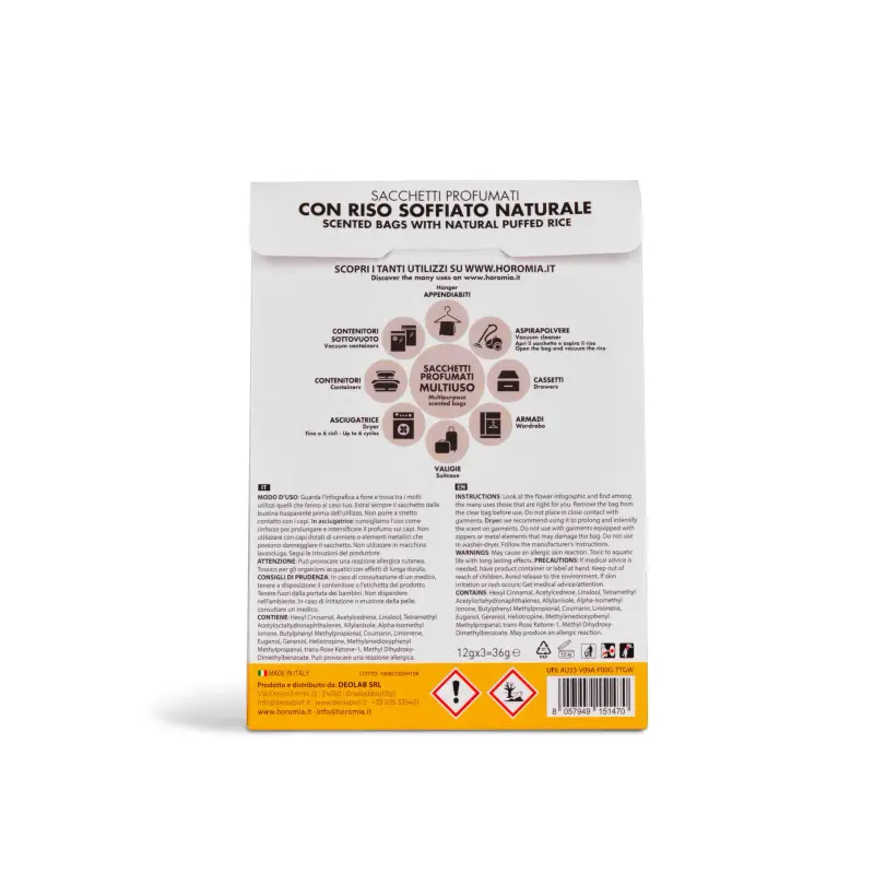 Sacchetti Profumati Riso Profumato Vaniglia E Mirra - Igienizzanti e sicurezza miniatura 2
