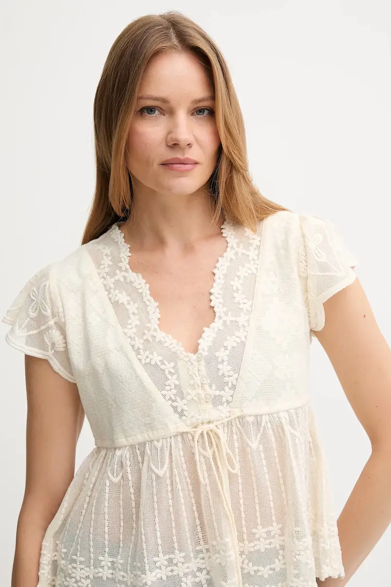 camicetta donna colore beige 5872098 miniatura 4