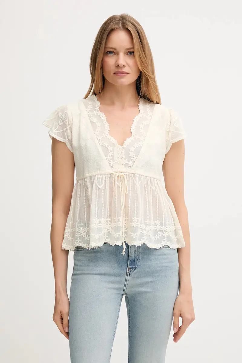 camicetta donna colore beige 5872098