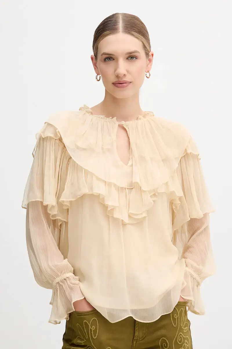 camicetta donna colore beige 6282680 miniatura 4