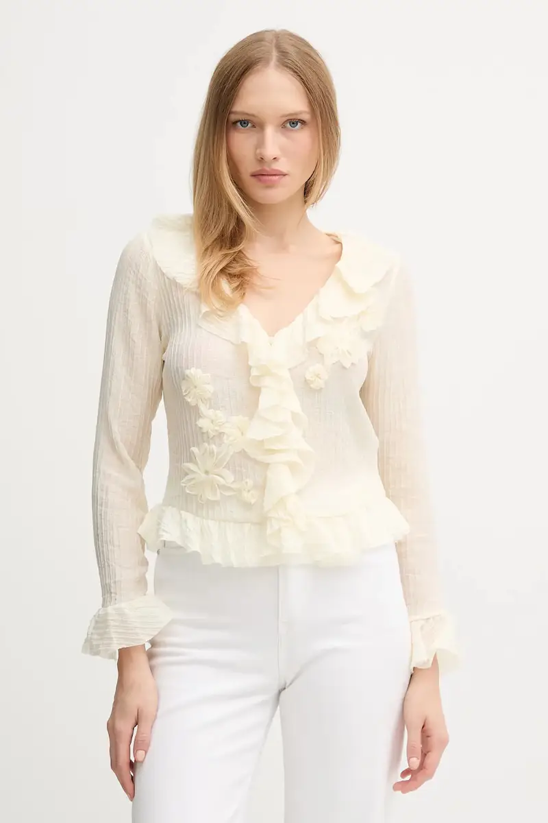 camicia donna colore beige 6282656
