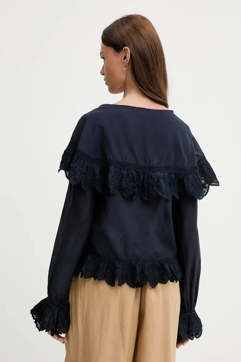 camicia donna colore blu navy 6289145 miniatura 3