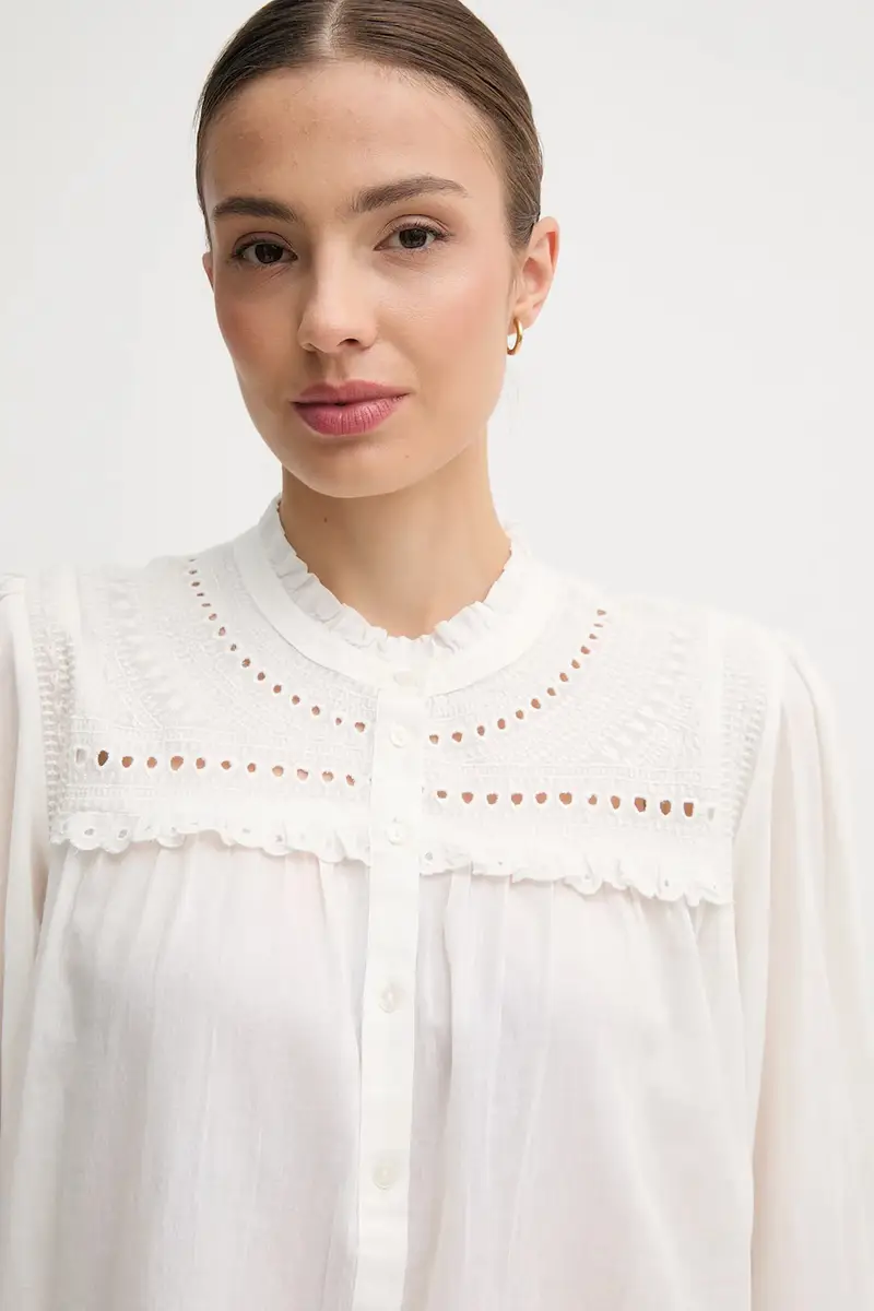 camicia in cotone donna colore bianco 6282657 miniatura 4