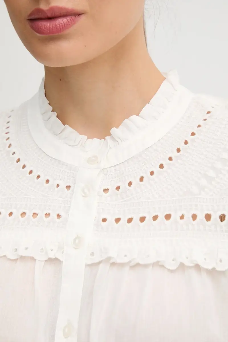 camicia in cotone donna colore bianco 6282657 miniatura 5