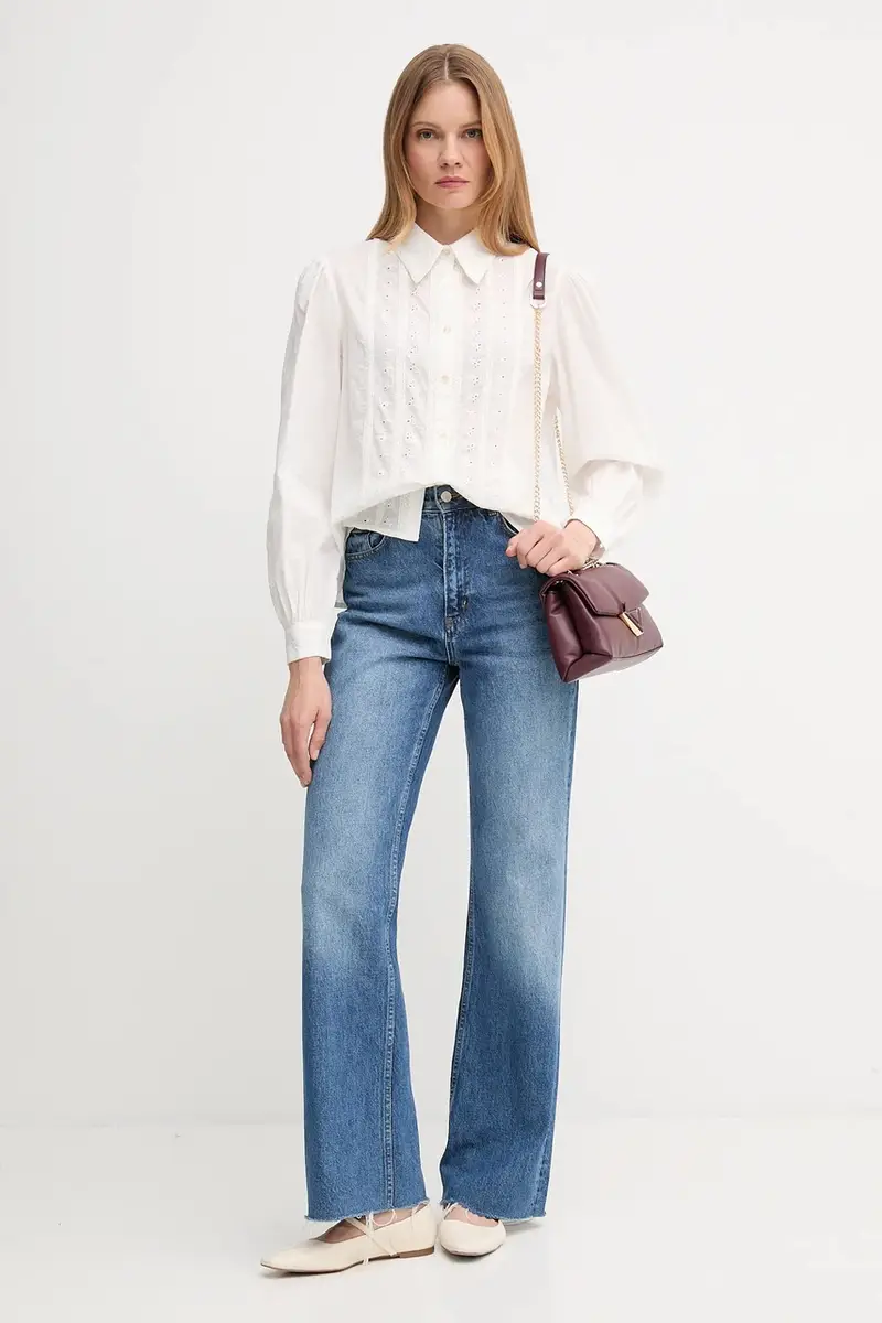 camicia in cotone donna colore bianco 6282672 miniatura 2