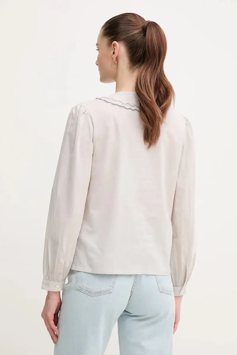 camicia in cotone donna colore grigio 6289130 miniatura 3