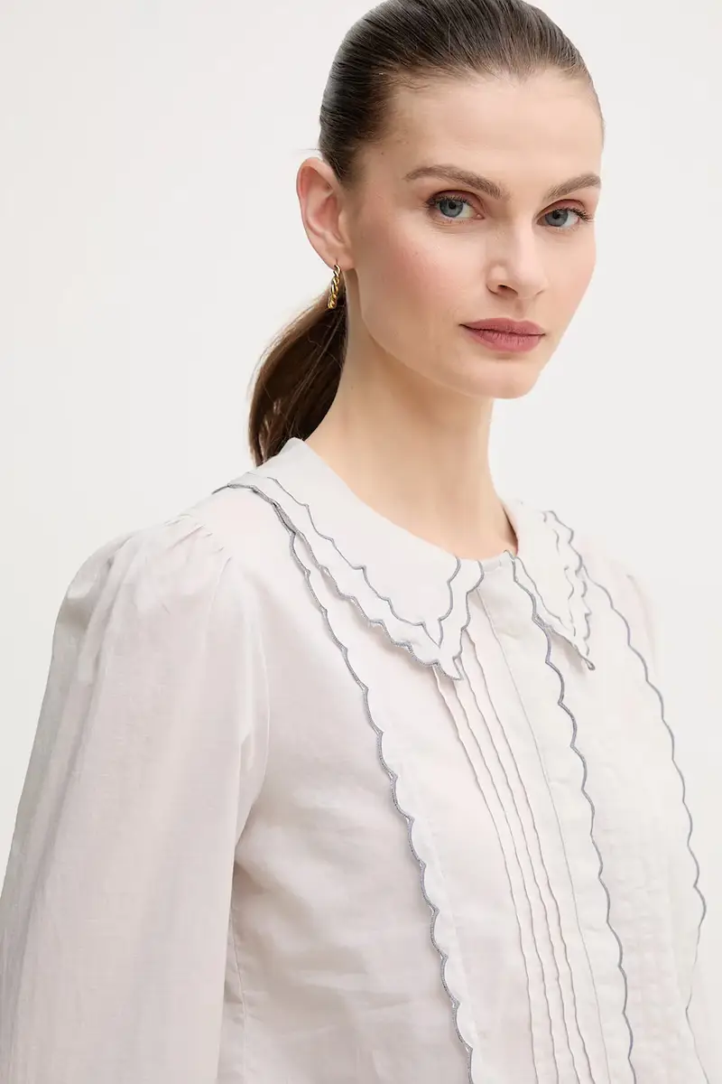 camicia in cotone donna colore grigio 6289130 miniatura 4