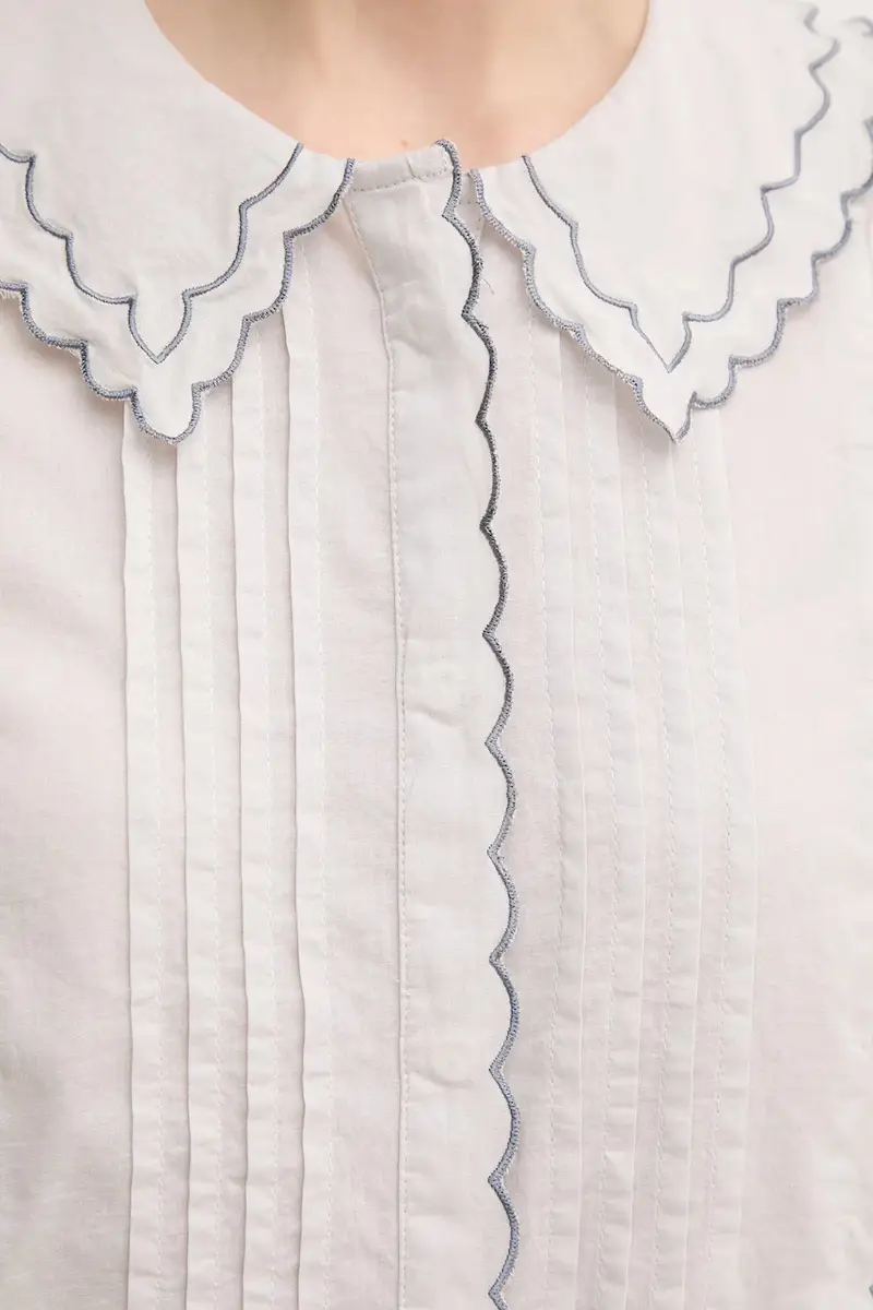 camicia in cotone donna colore grigio 6289130 miniatura 5