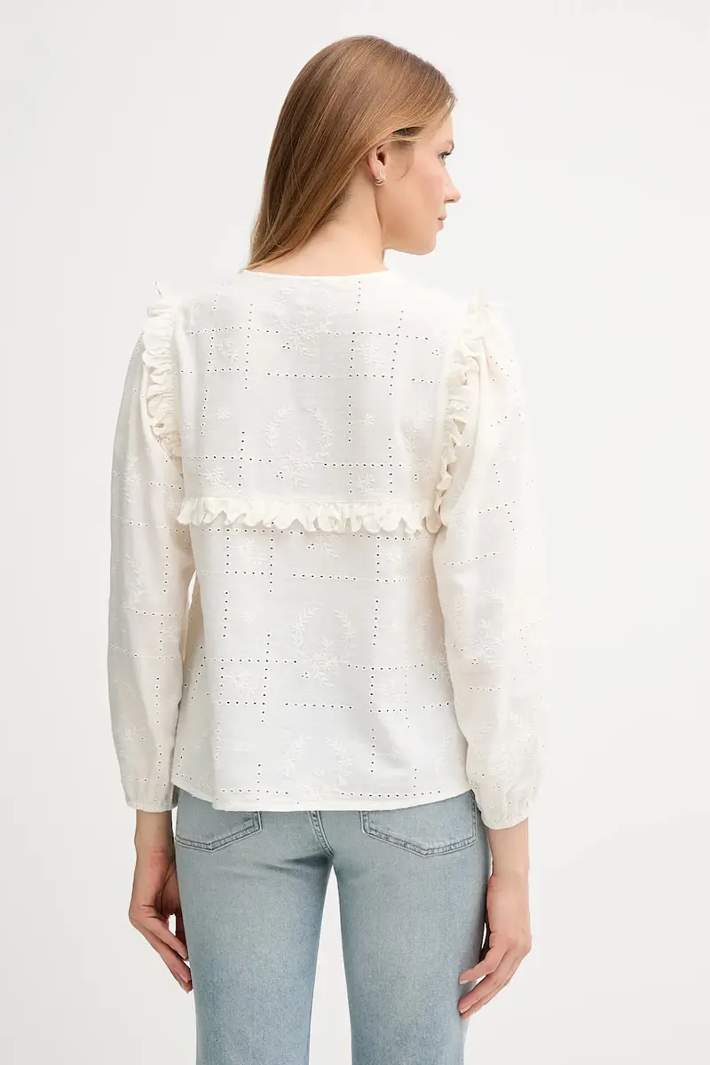 camicia in lino misto donna colore beige 6282665 miniatura 3