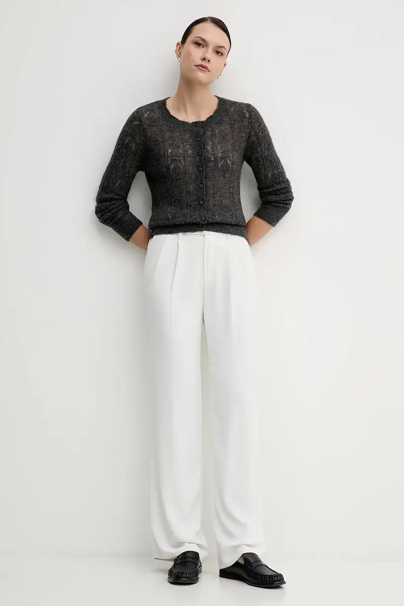 cardigan con lana colore grigio 6312167 miniatura 2