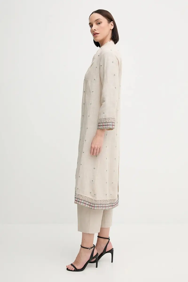 copriletto in lino colore beige 5479199 miniatura 2