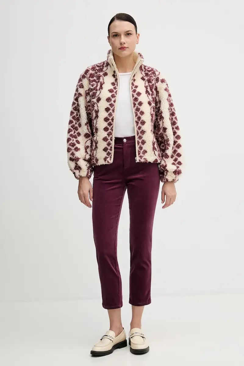 felpa in pile donna colore beige 5452482 miniatura 2