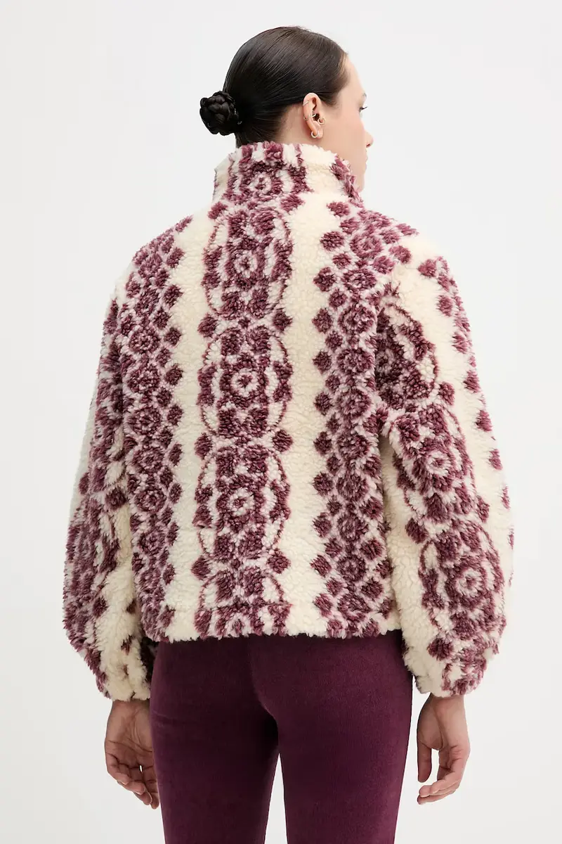 felpa in pile donna colore beige 5452482 miniatura 3