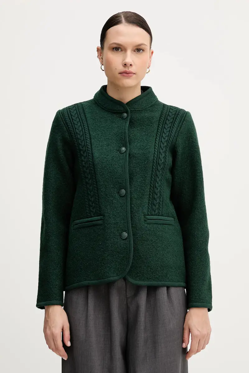 giacca in lana colore verde 5432678