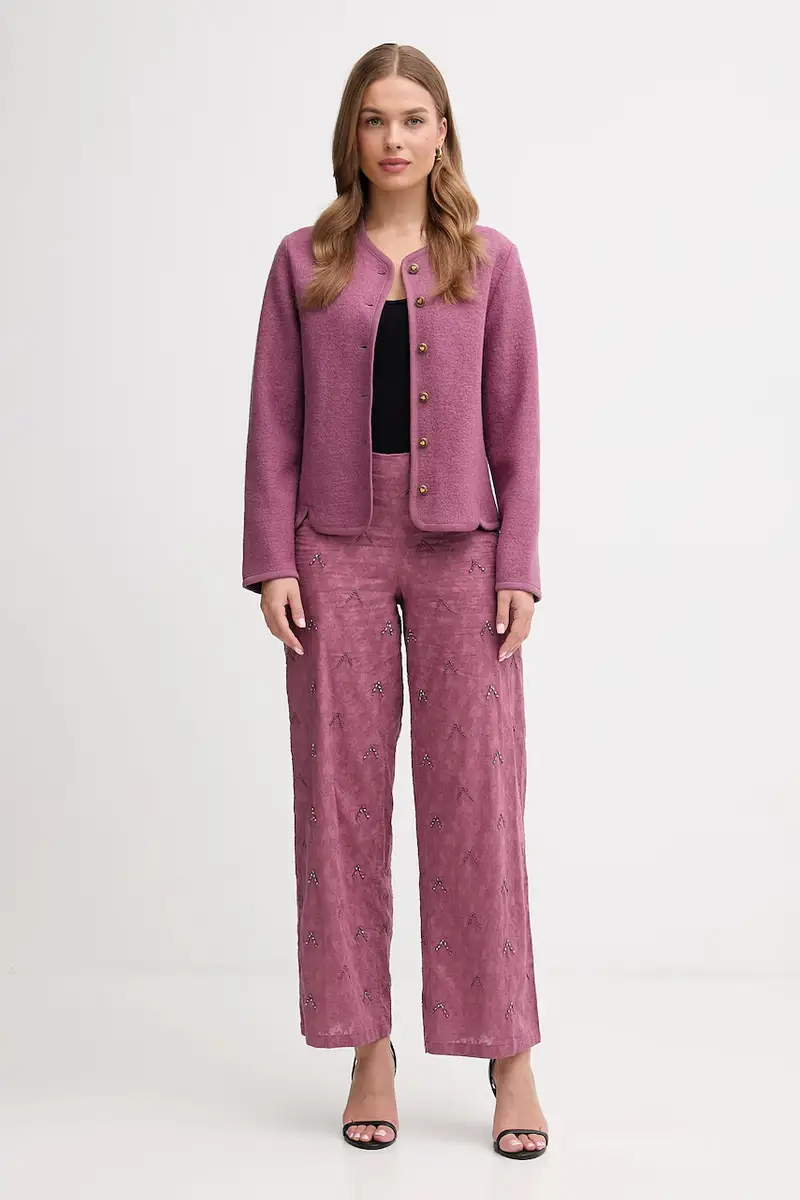 giacca in lana colore violetto 5432676 miniatura 2