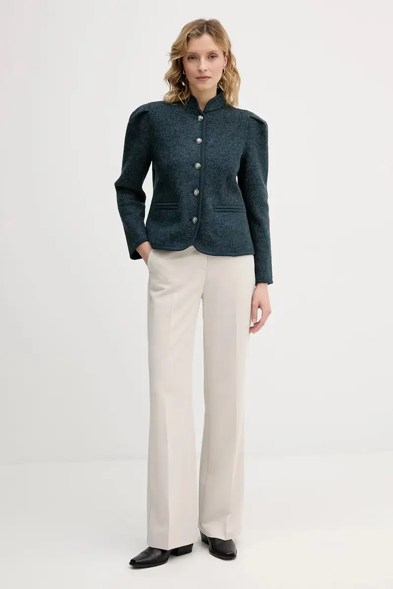 giacca in lana Turchese miniatura 2