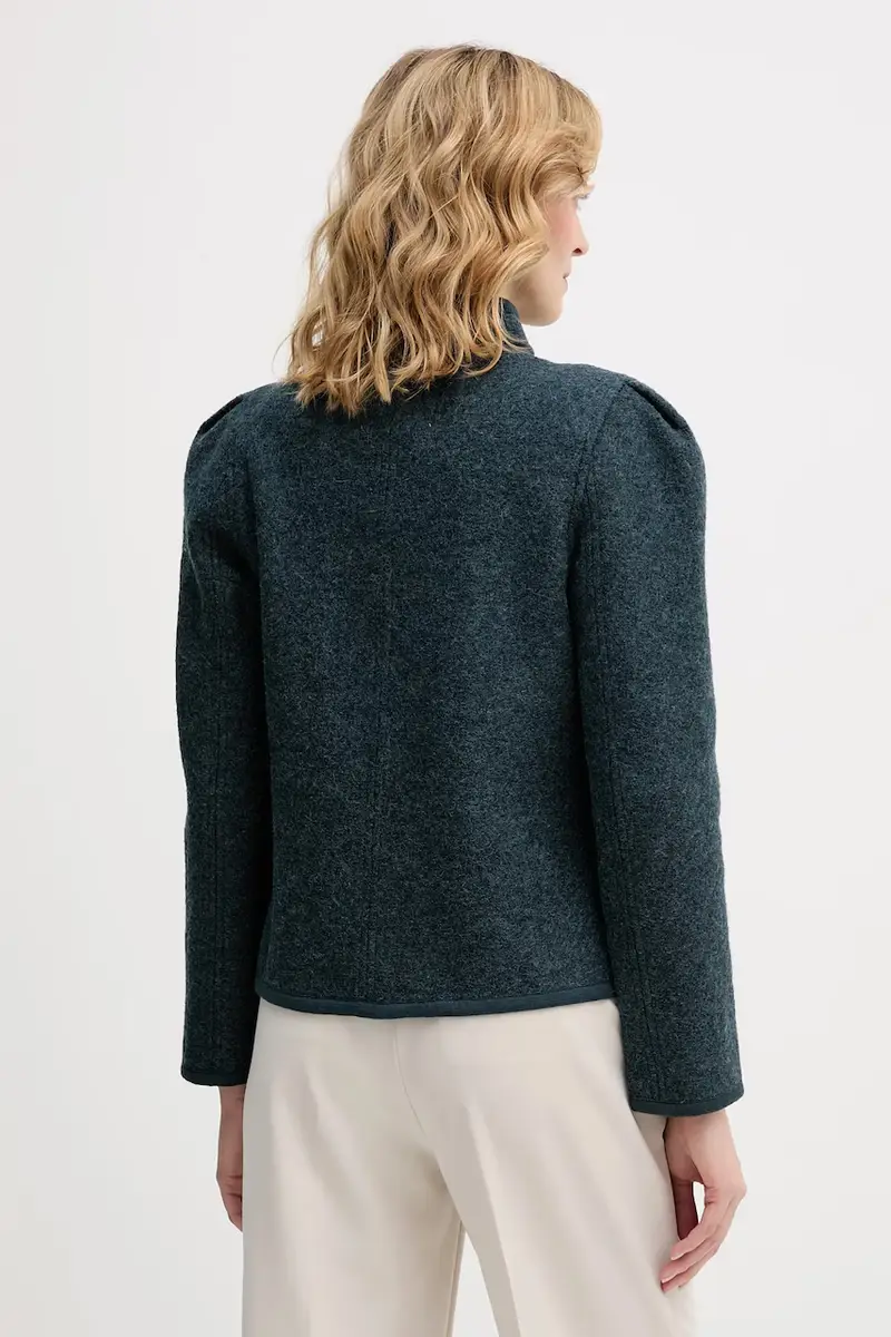 giacca in lana Turchese miniatura 3