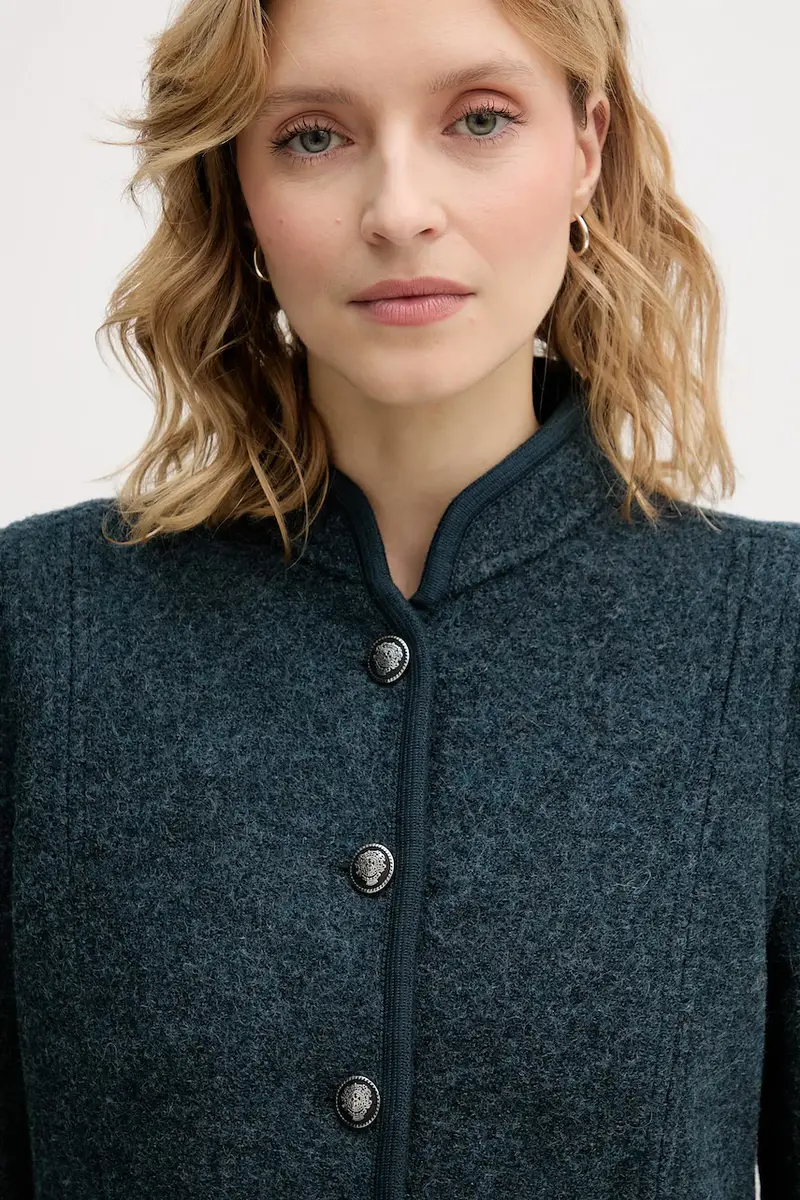 giacca in lana Turchese miniatura 4