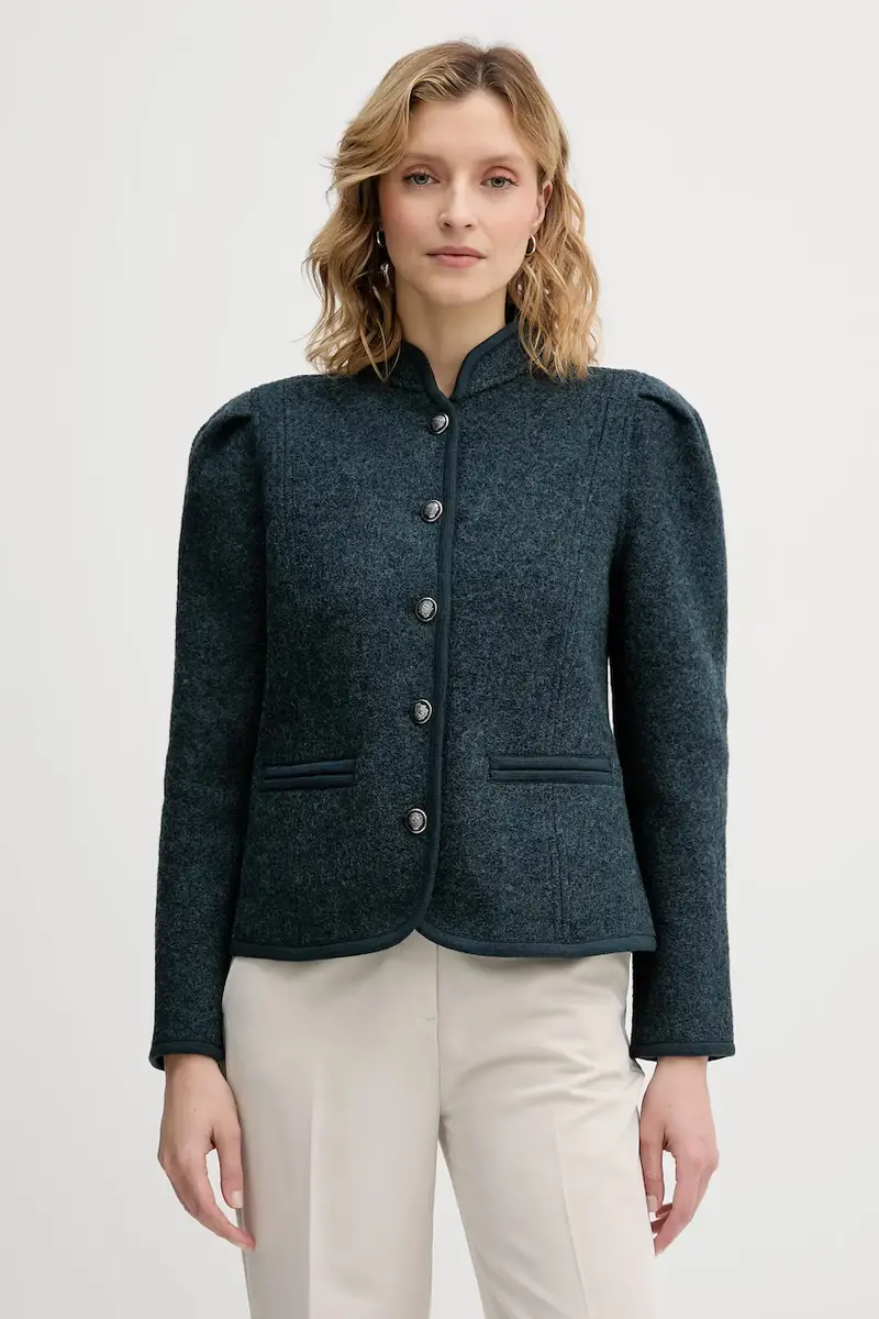 giacca in lana Turchese