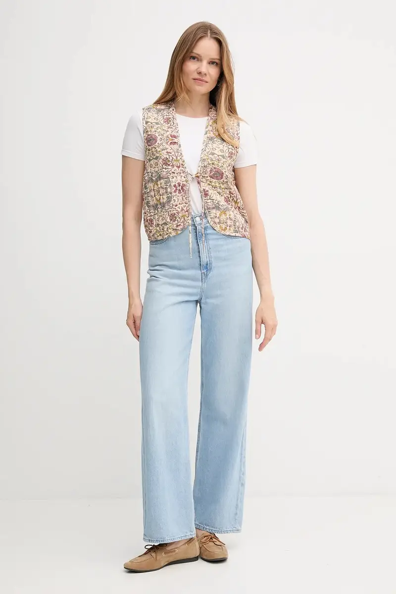 gilè in cotone colore beige 5472056 miniatura 2