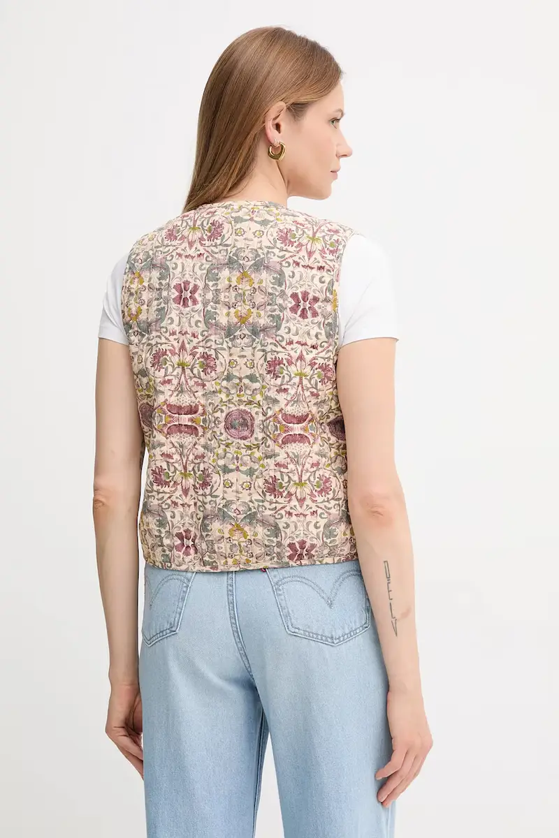 gilè in cotone colore beige 5472056 miniatura 3