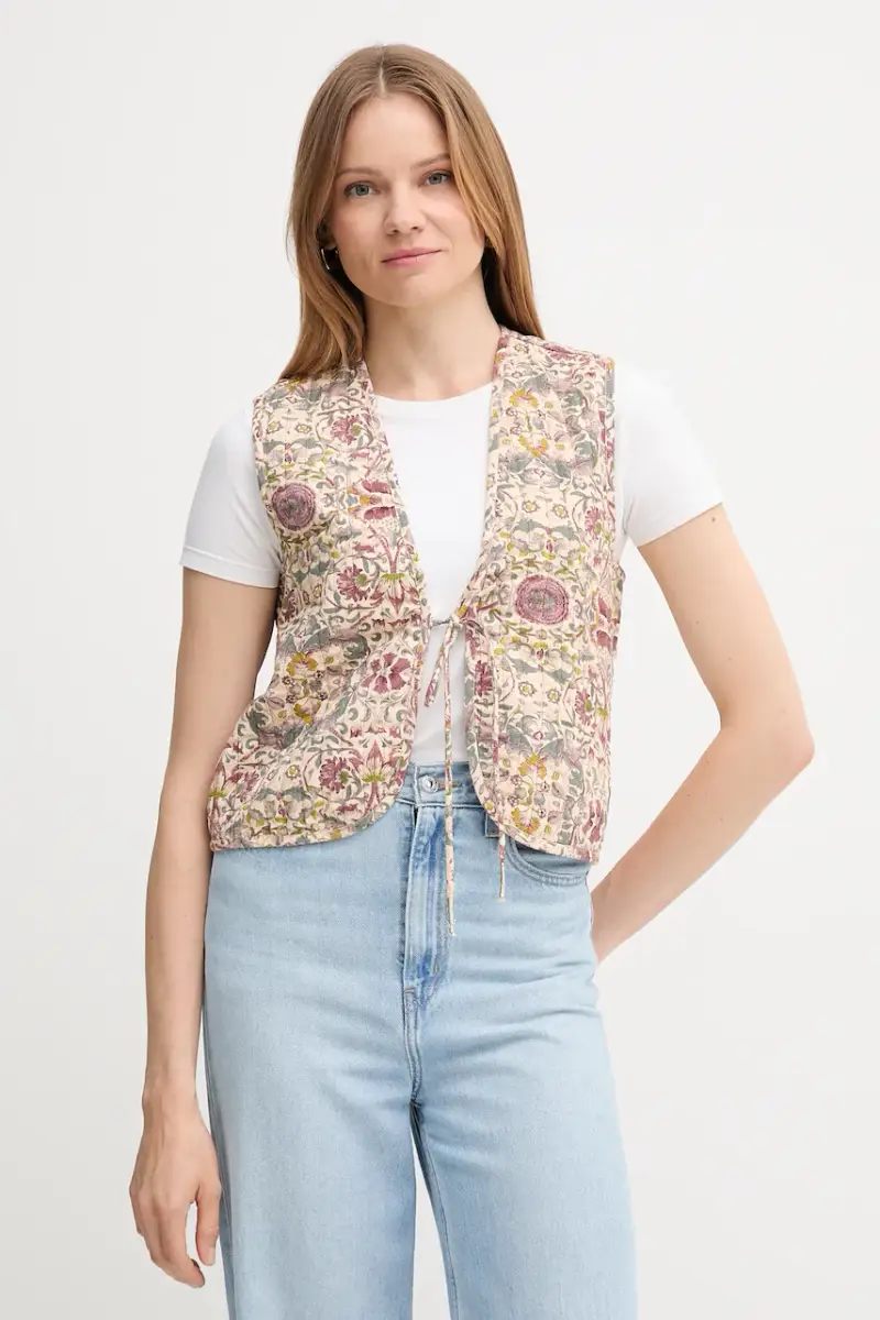 gilè in cotone colore beige 5472056