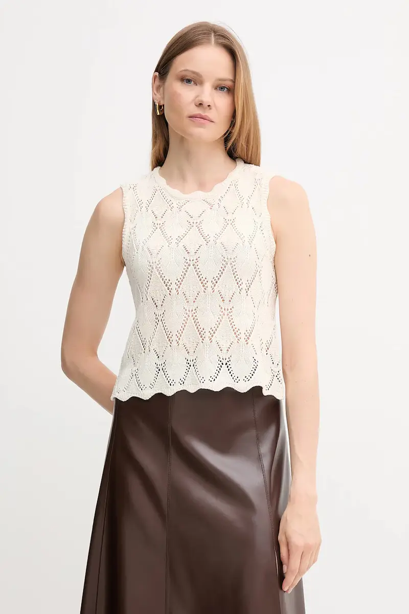 Hoss Intropia Gilet Donna Beige 3572802