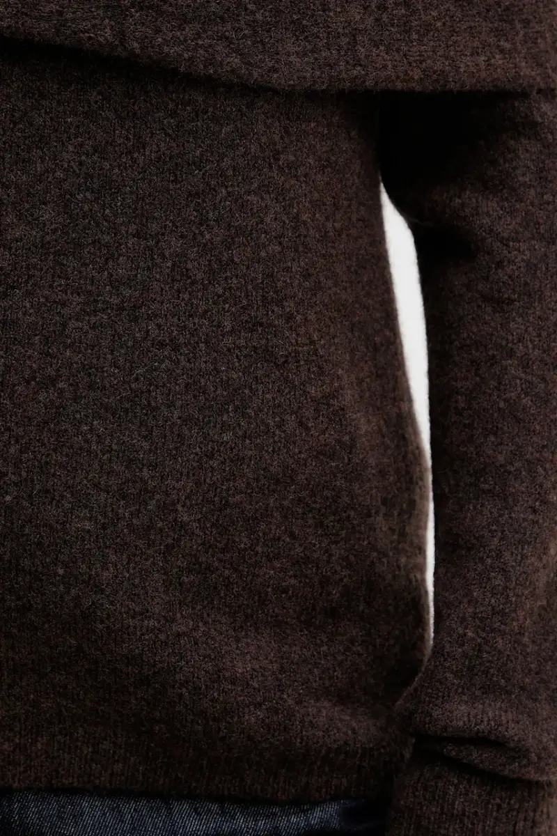 maglione con lana colore marrone 6382056 miniatura 5