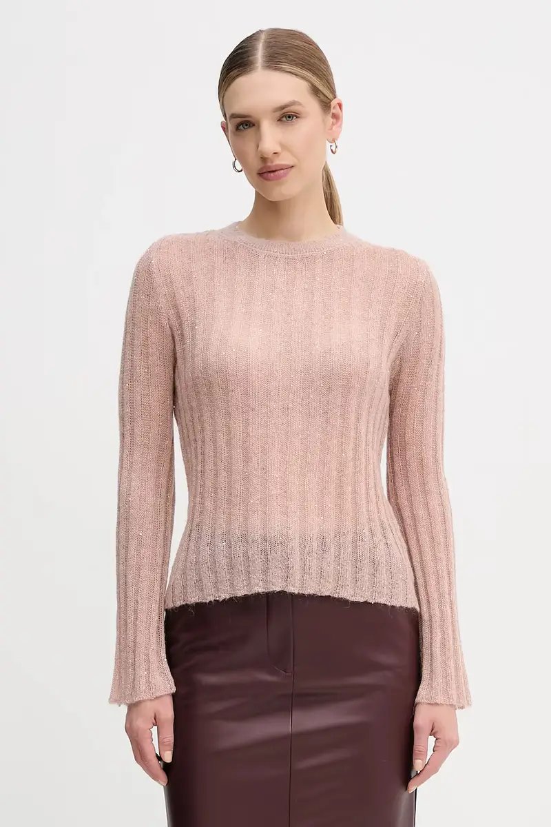 maglione con lana colore rosa 6382016