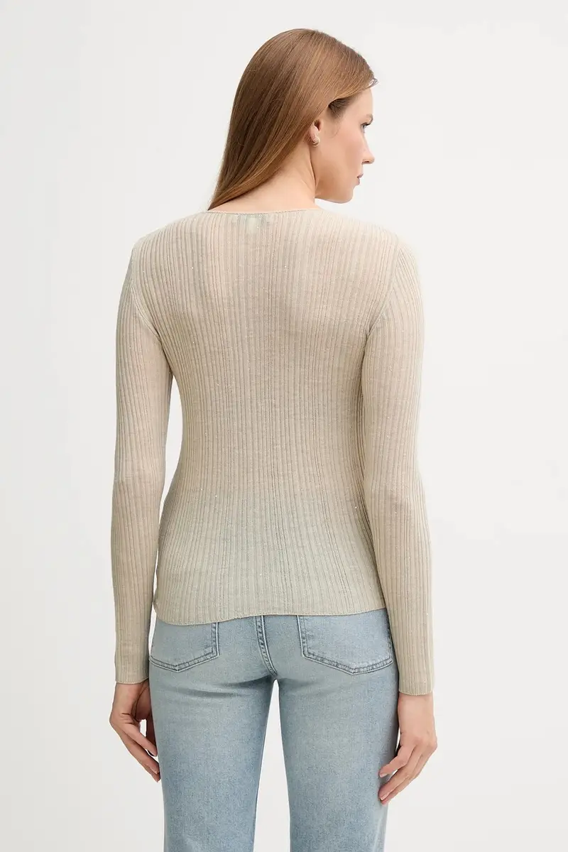 maglione in lana donna colore verde 6382015 miniatura 3