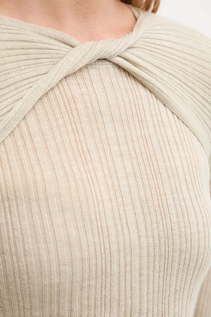 maglione in lana donna colore verde 6382015 miniatura 5