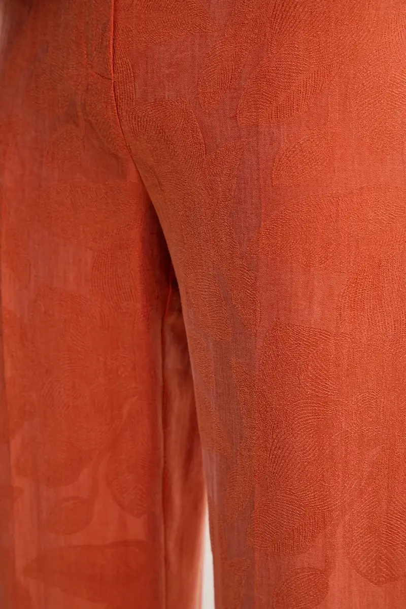 pantaloni donna colore arancione 6549003 miniatura 4