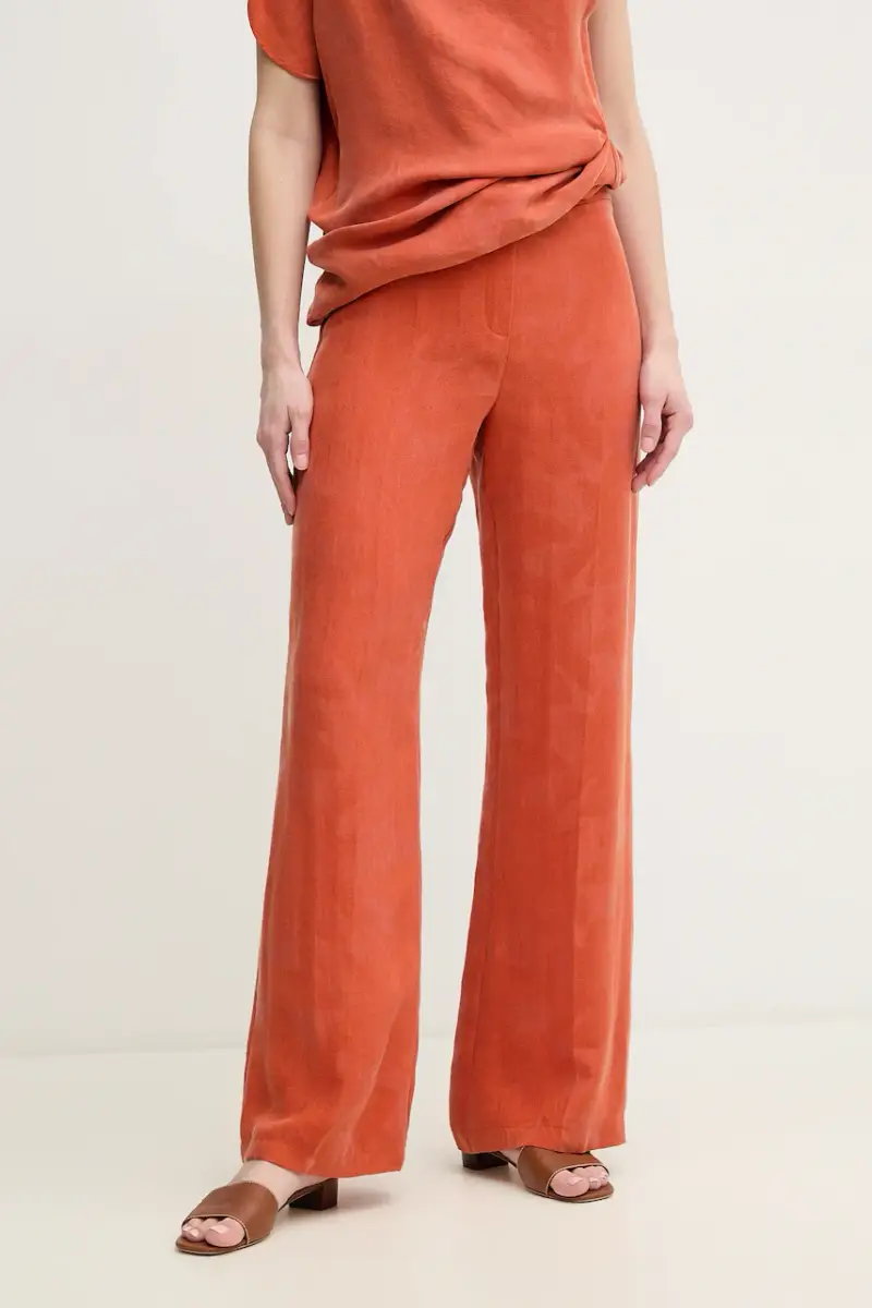 pantaloni donna colore arancione 6549003