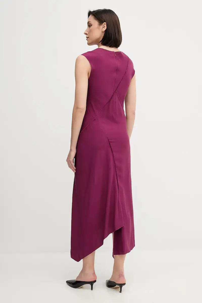 vestito con aggiunta di lino colore violetto 8229107 miniatura 3