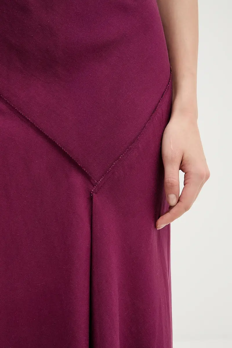 vestito con aggiunta di lino colore violetto 8229107 miniatura 5