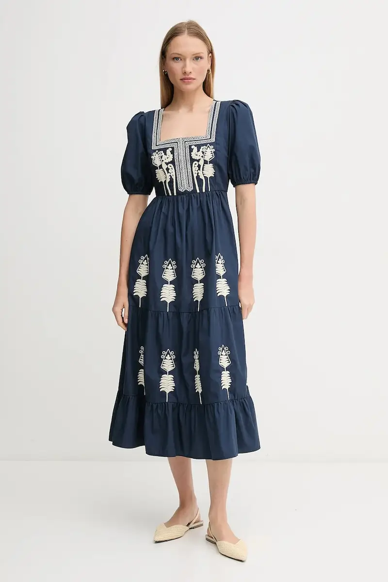 vestito in cotone colore blu navy 8229095