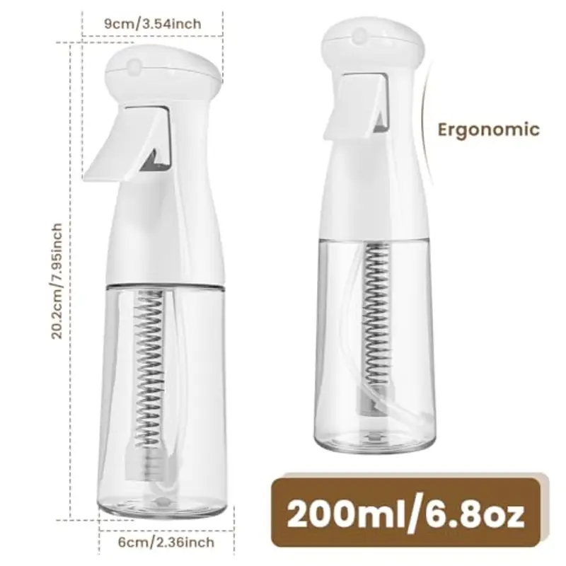 HOTUT Bottigliette Spray, 200ML Flacone Spray Con Nebulizzatore Ultra Fine per Capelli, Flacone Spray per Acqua miniatura 2