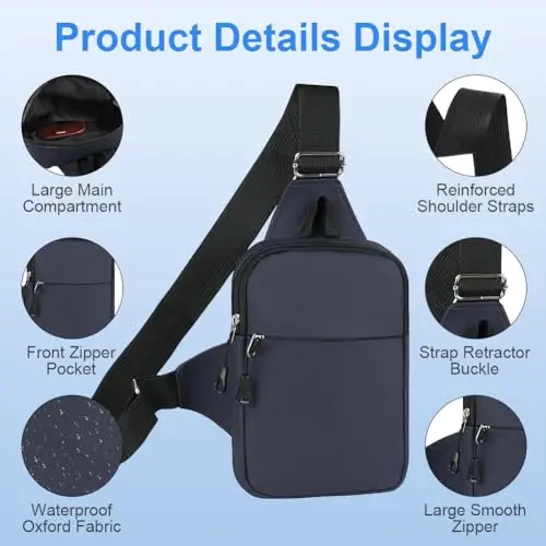 HOTUT Borsa a tracolla Donna Blu 3160635 miniatura 3