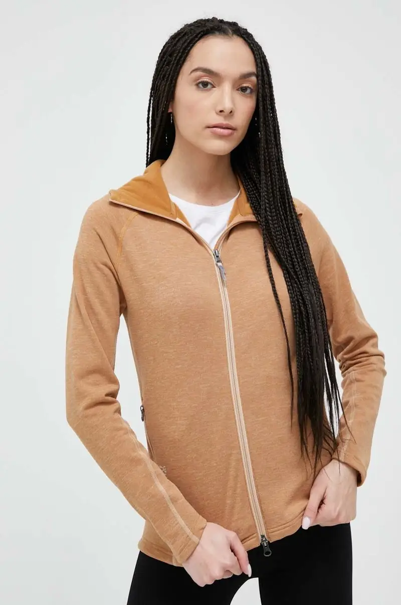 felpa donna con cappuccio Marrone